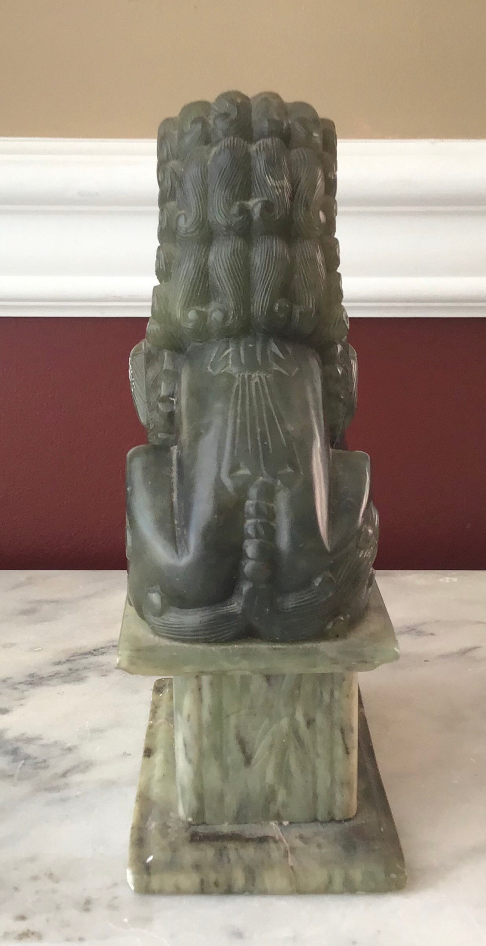 jade foo dog statues