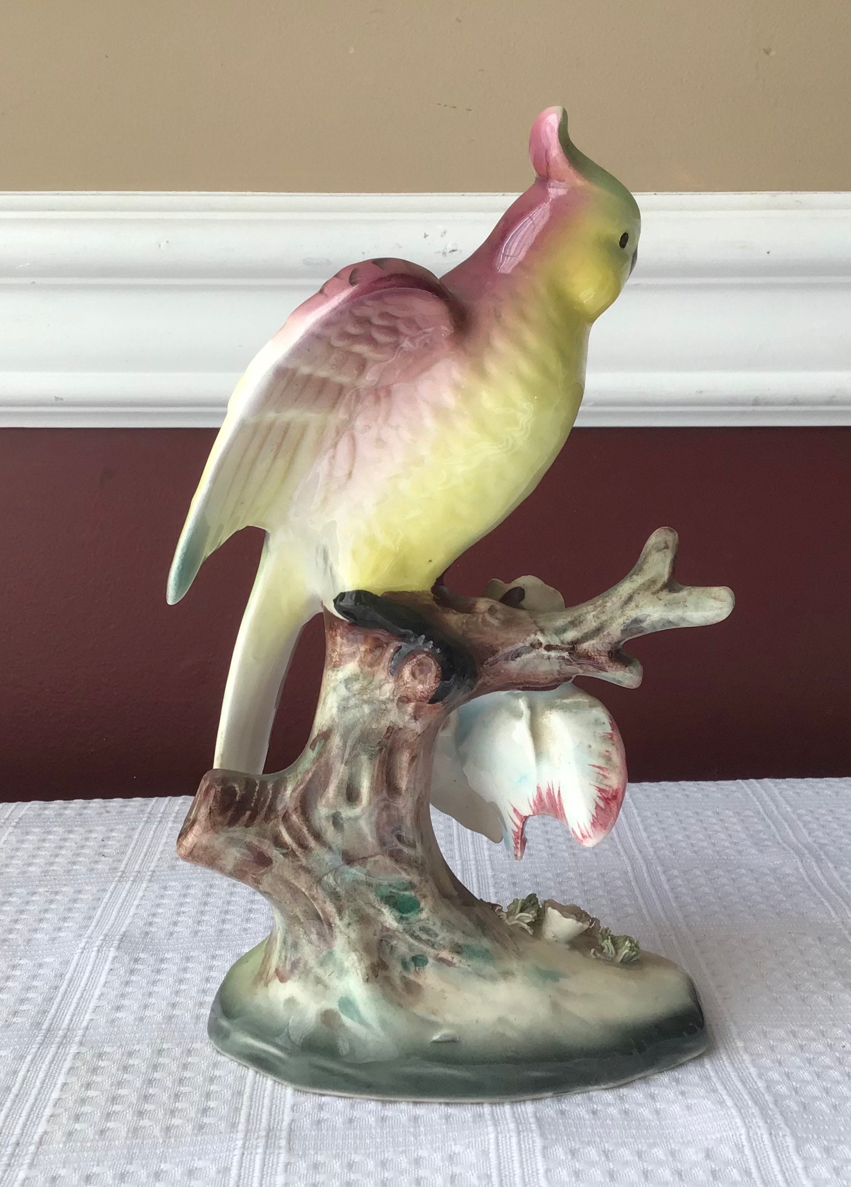 Vintage Japanese Porcelain Bird Figurine 7 1/2 T Etsy