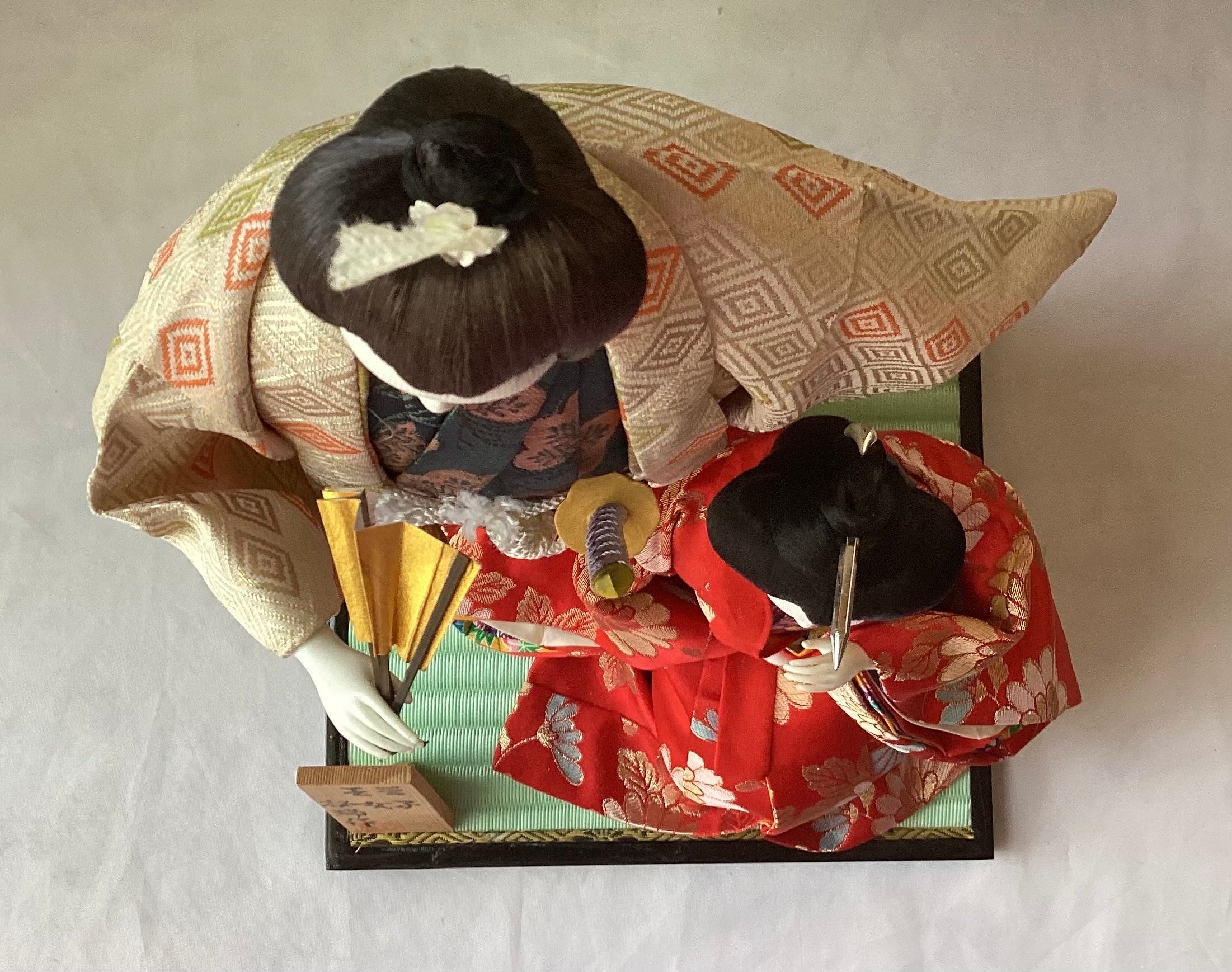Vintage Japanese Ryukyu Dolls, 18.5
