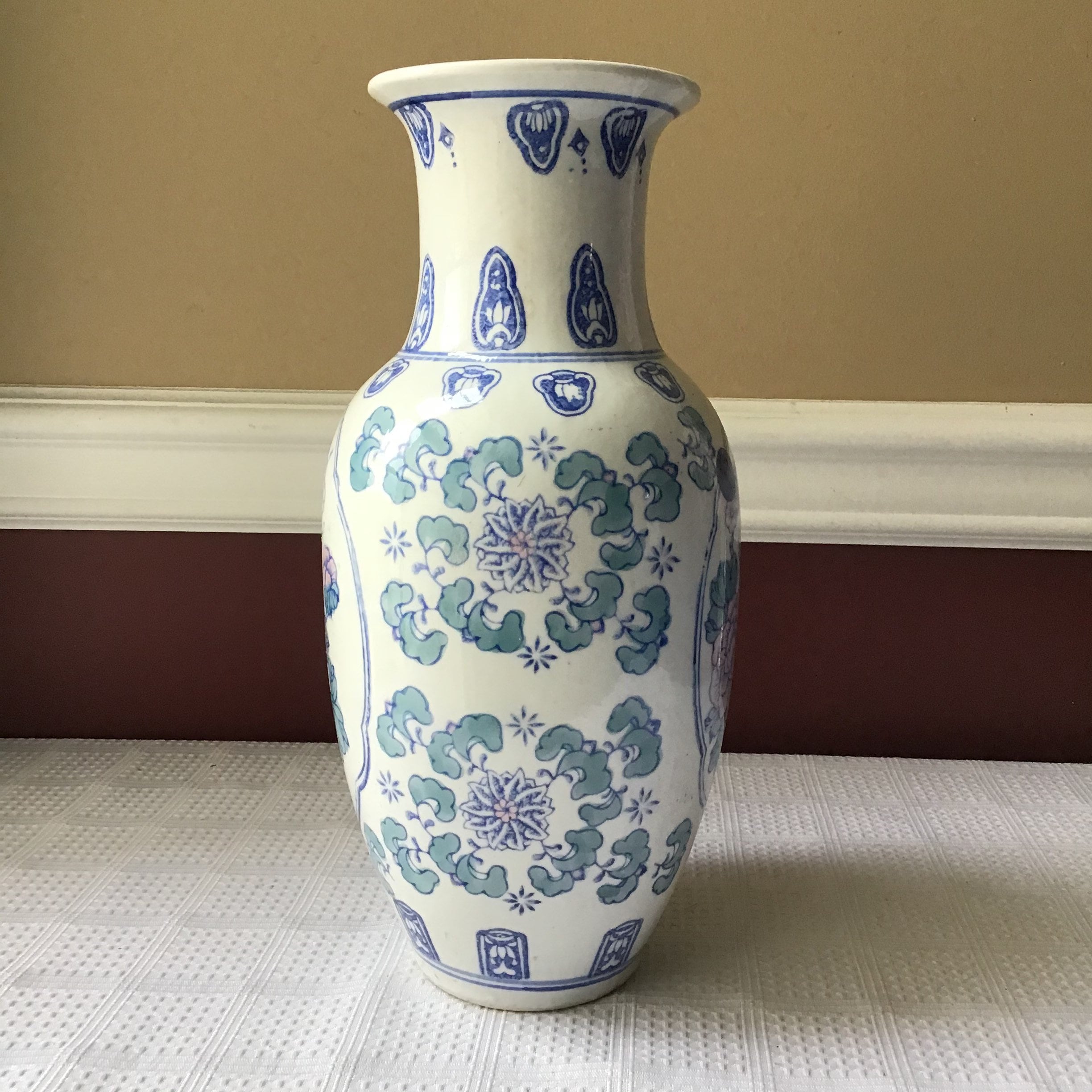 花瓶 vintage flower vase Vintage Chinese Porcelain Vase, Floral Vase, 12” - Etsy 日本