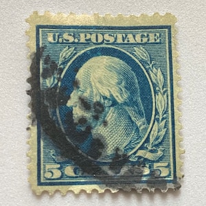 US George Washington 5 Cent Stamp Scott# 335, Lot #701