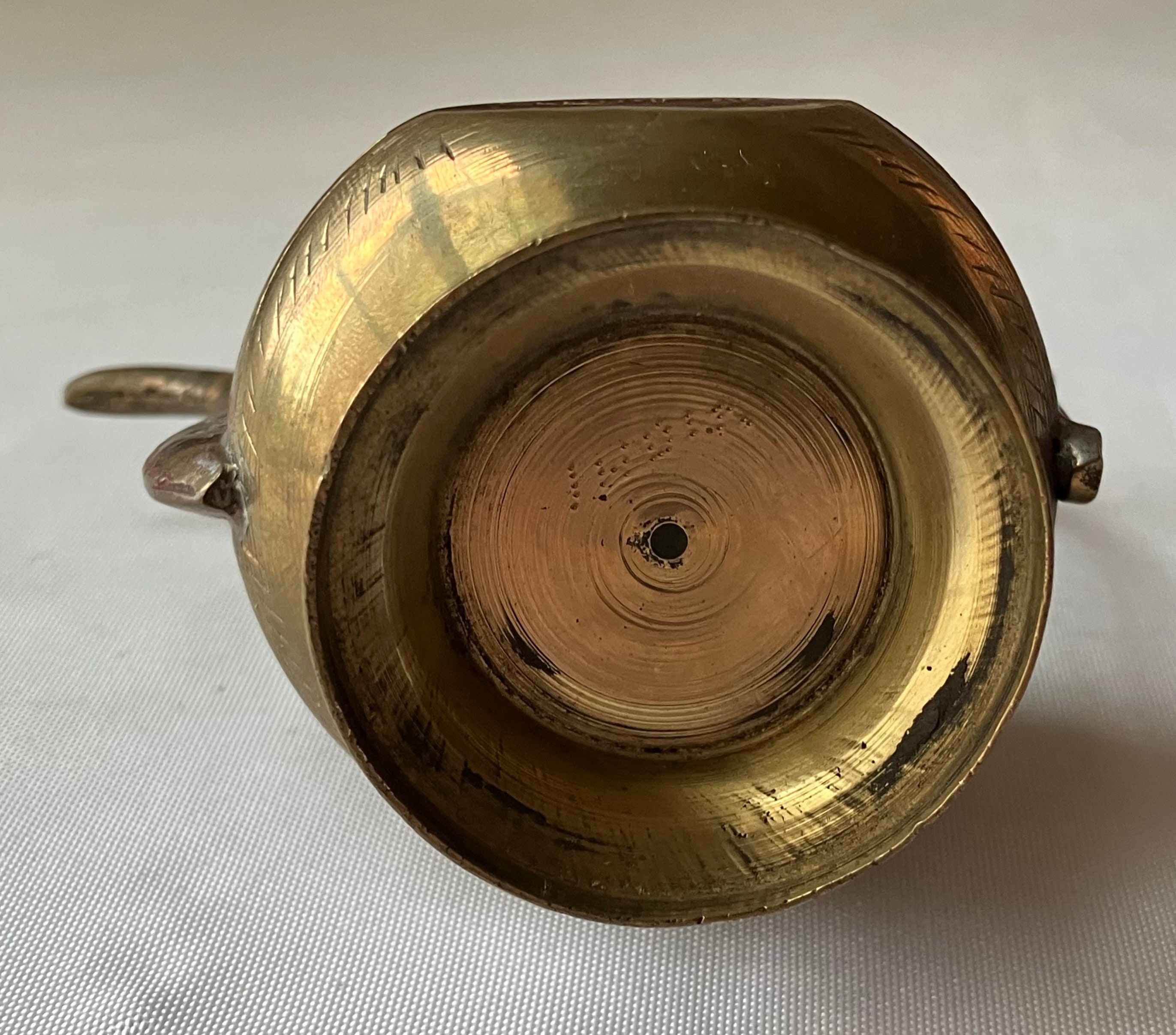 Vintage Small Decorative Turkish Brass Coffee Pot Figurine