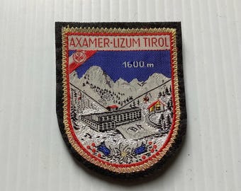 Vintage Axamer-Lizum Tirol Ski Patch/ Vintage Sports Patch/ Sports Memorabilia