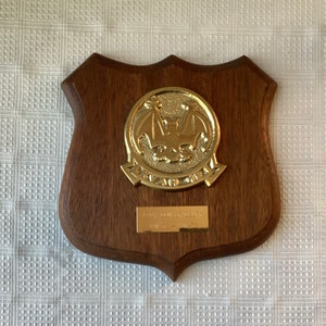 Vintage United States Navy Metal Bats Award Plaque, RVAH-13