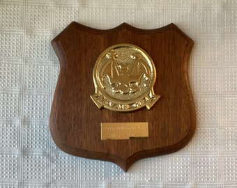 Vintage United States Navy Metal Bats Award Plaque, RVAH-13