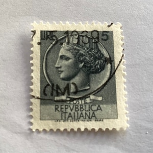 1954 Coin Of Syracuse Repvbblica Italiana 5 Lire Italian Stamp