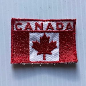 Vintage Canada Flag Ski Patch/ Vintage Sports Patch/ Sports Collectible
