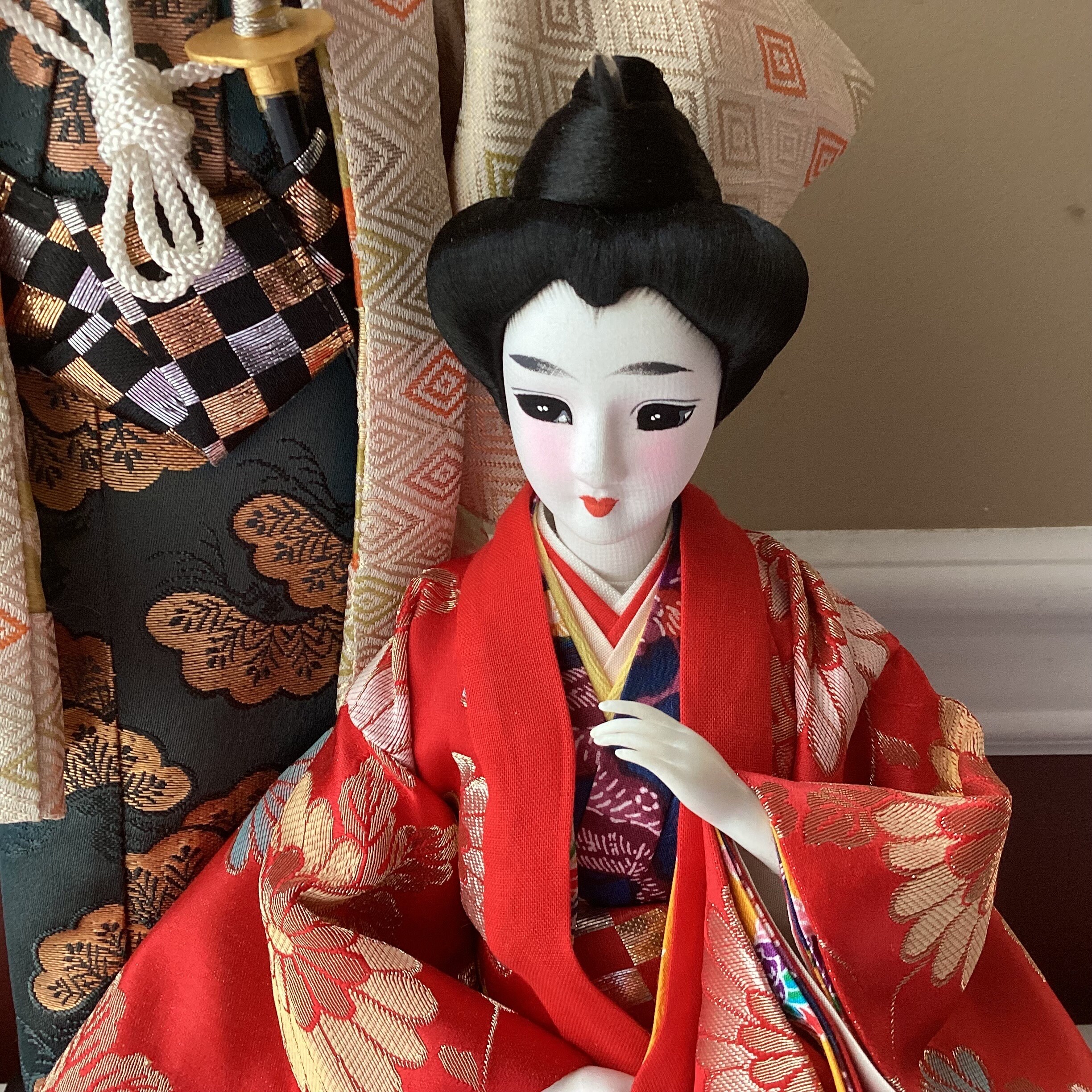 Vintage Japanese Ryukyu Dolls, 18.5