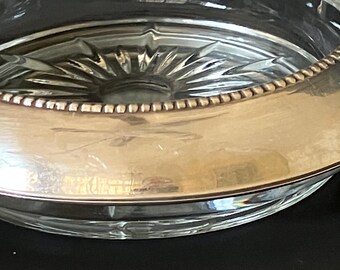 Vintage Frank M. Whiting & Co. Sterling Silver and Glass Coaster