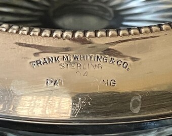Vintage Frank M. Whiting & Co. Sterling Silver and Glass Coaster