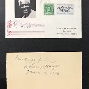 Rare 2 Autographs by Roland Hayes African American Musician - Etsy