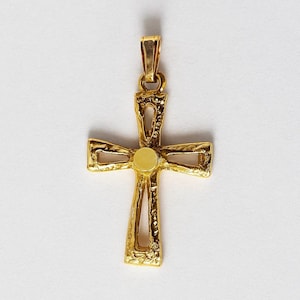 Vintage Gold Tone Stanhope Cross Pendant/ Hidden The Lord’s Prayer Cross