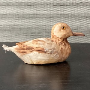 Vintage Chinese Mixed Media Duck/ Mallard Figurine, Marked, 5.25&quot; L