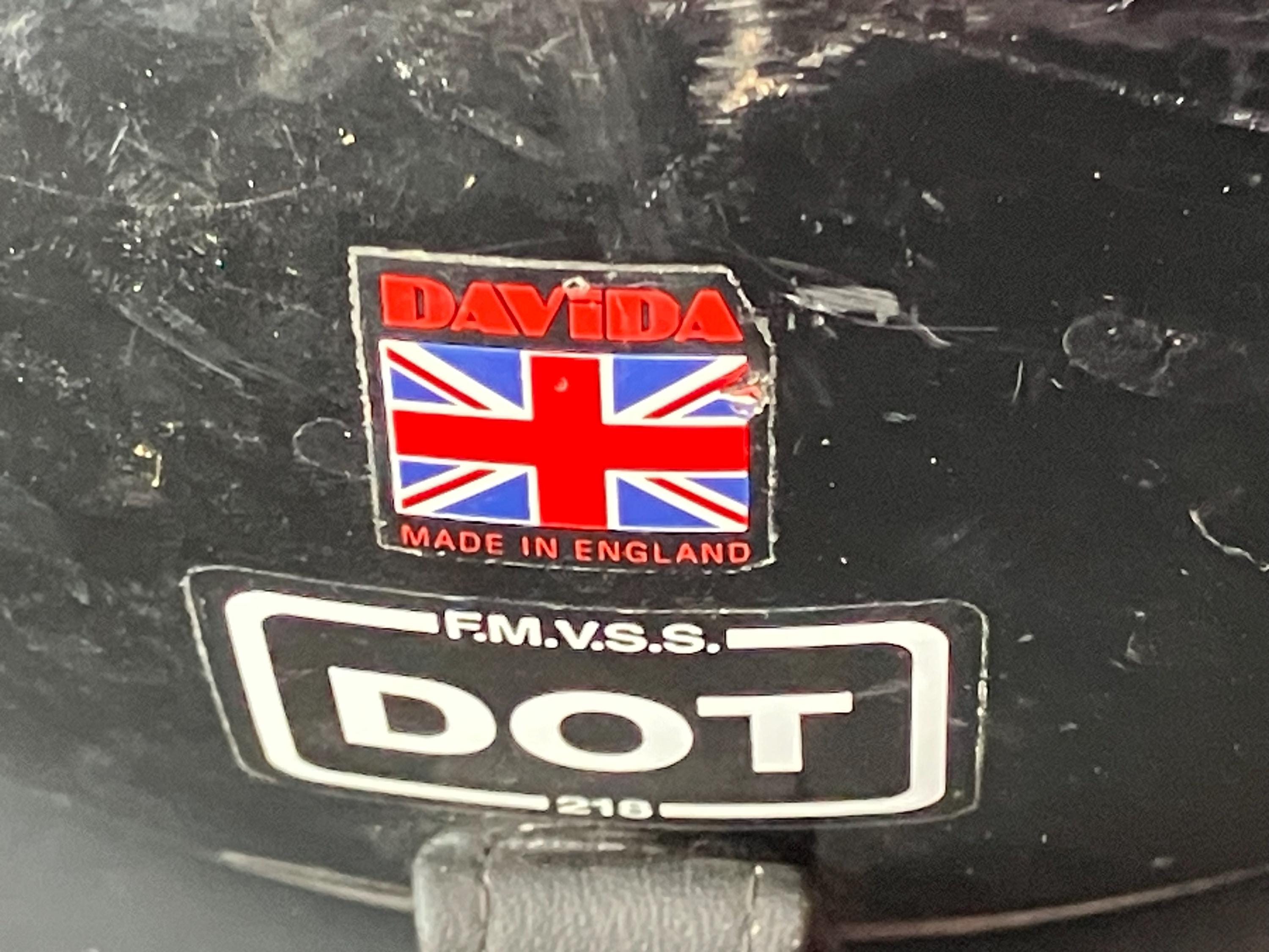 Davida Moto Classic Jet Open Face Black Helmet, Made in England