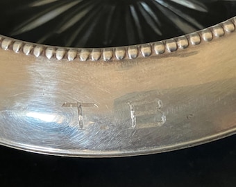 Vintage Frank M. Whiting & Co. Sterling Silver and Glass Coaster