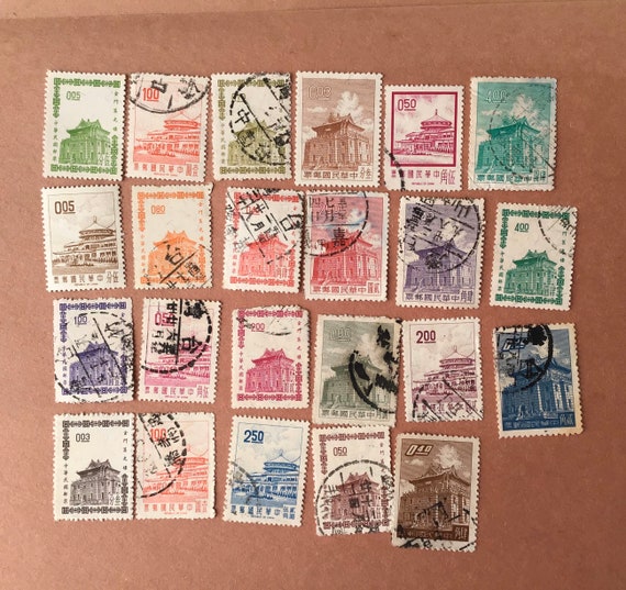 Lot of 23 Vintage Chinese Postage Stamps Used Lot 13 | Etsy