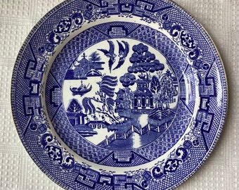 アンティーク RIDGWAY Trio (1835年頃) Antique Ridgway & Co. 1832 Blue and White Semi China Plate