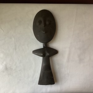 VTG Wooden Carved Ashanti Ghanaian Fertility Figurine/Statue, 16&quot; T.