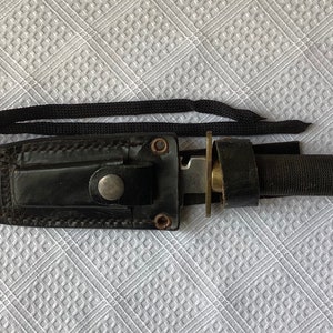 Vintage Frosi Cutlery Hunting Knife With Sheath, Solingen, Germany