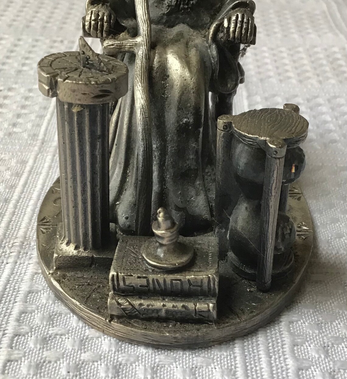 Vintage Pewter Old Father Time Figurine by Mark Locker Etsy