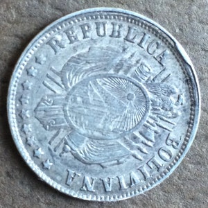 Bolivia Silver Coin 10 Centavos, 1875