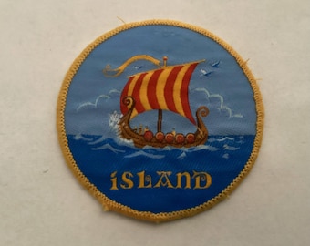 Rare Vintage Viking Boat Scout Patrol Patch, "Island"/ Scout Memorabilia