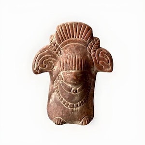 Vintage Mayan Aztec Terracotta Figurine, 4 3/8&quot; Tall