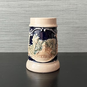 VTG Small Gerz German Beer Stein, Echternach, Luxembourg Scene, Western Germany