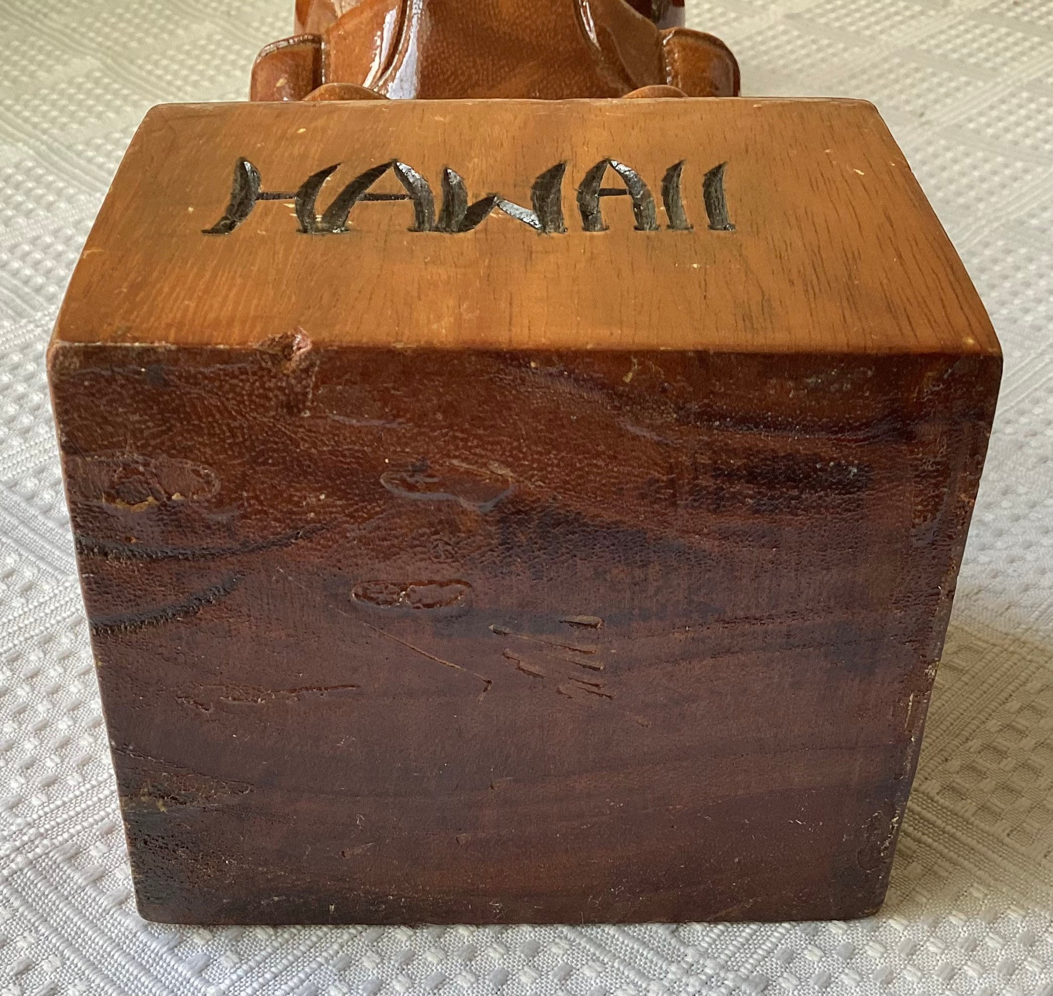 Vintage Hawaiian Tiki Wooden Statue, 12 1/8” Tall, Heavy - Etsy