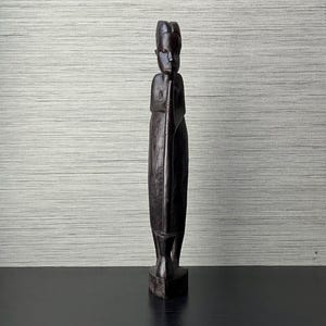 Vintage African Wooden Carved Statue, 14&quot; Tall