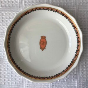 Vintage Bauscher Weiden Bavaria Germany Porcelain Monogrammed Armorial Saucer