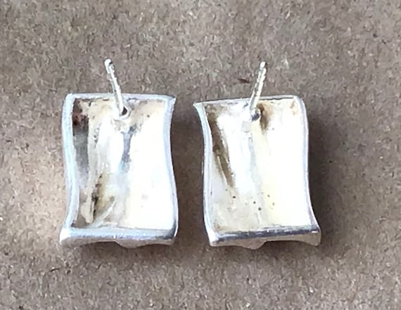 Pair Of Vintage 925 Sterling Silver Earrings Made… - image 3