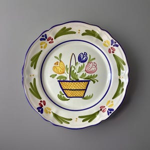VTG Italian Hand Painted Ceramic Serving Platter, Le Bouquet by Sirata, 13&quot;