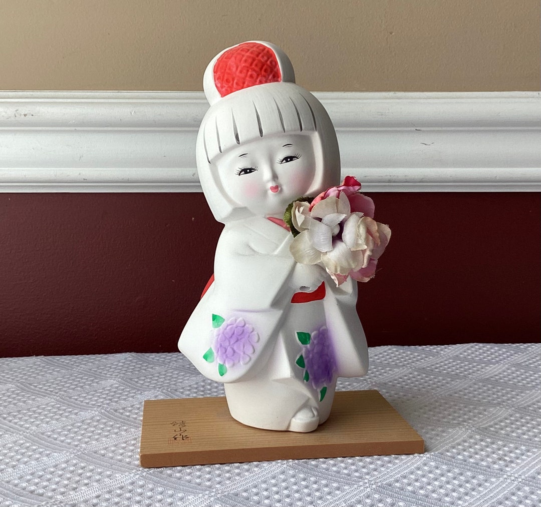 新規購入 Ceramic Fukuoka Hakata Japanese VTG Doll Base Wooden on カードファイト!! ヴァンガード