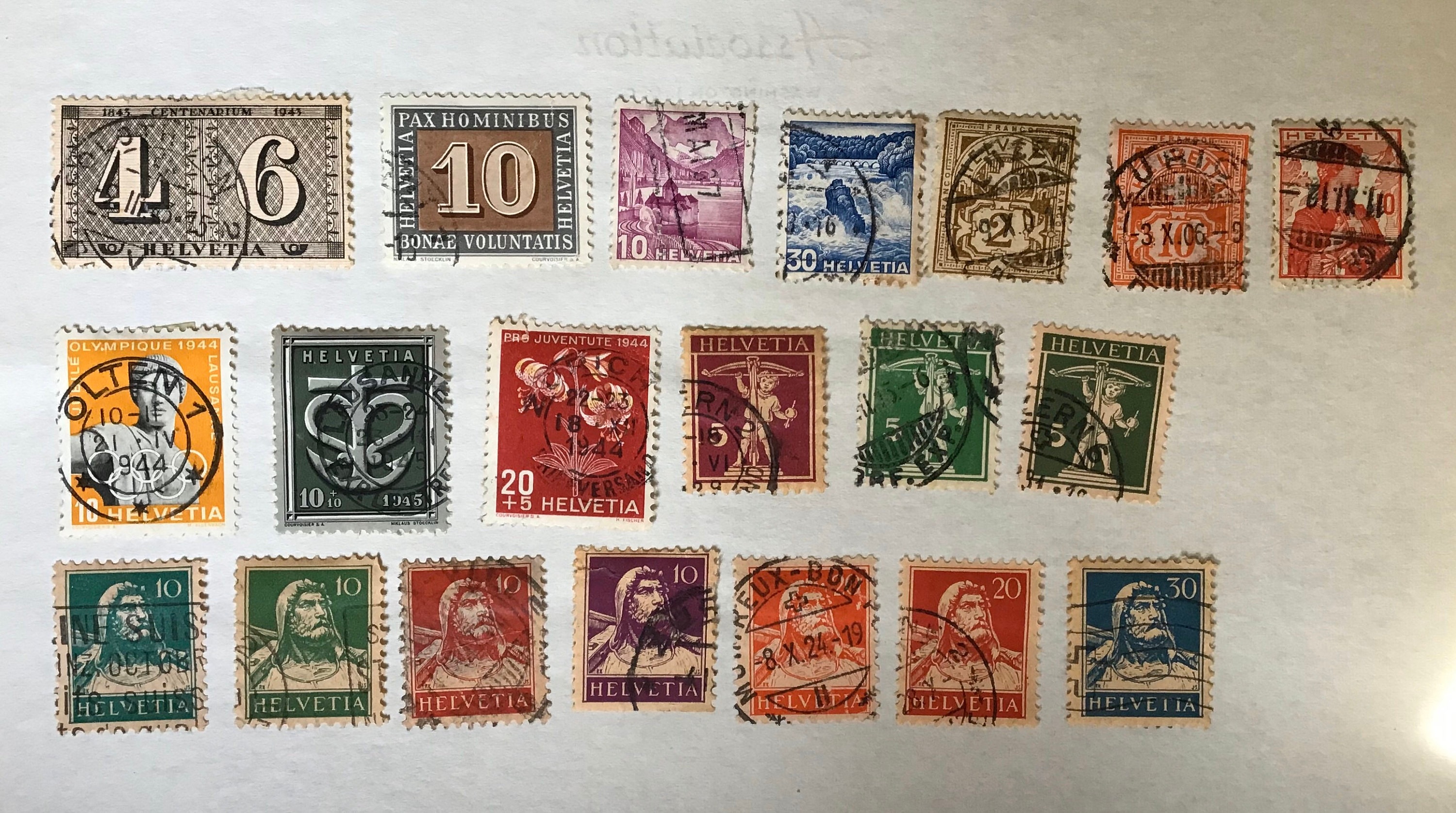 Switzerland, Lot of 20 Vintage Postage Stamps, Switzerland - Etsy