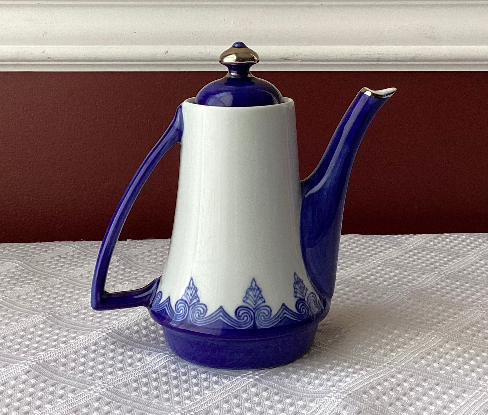Small Vintage Bombay Porcelain Teapot Made in China Blue & Etsy