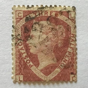 Great Britain (GB) Three Halfpence Red Stamp, 1870,  Lot #1007