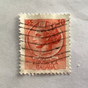 1955 Coin Of Syracuse Repvbblica Italiana 10 Lire Stamp/ Italian Stamp