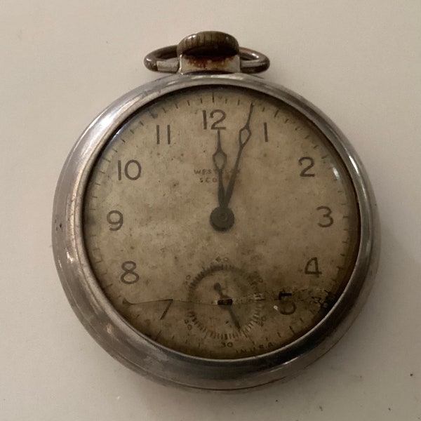 Vintage Westclox Mechanical Pocket Watch (for parts or repair)