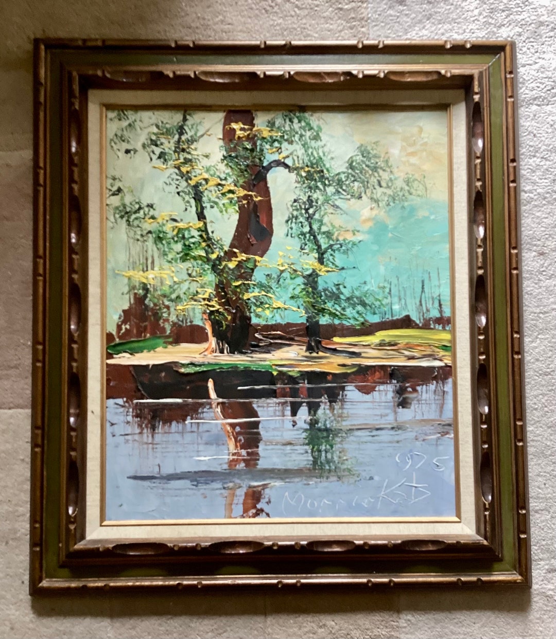 Large Original Oil Painting by Morris Katz, Signed & Dated 75