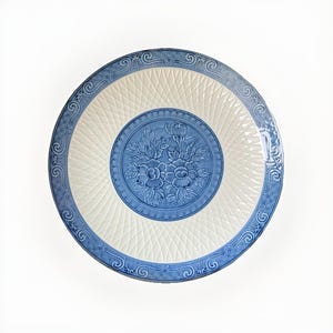 VTG Large 14.5&quot;  Japanese Arita Blue & White Porcelain Pottery Platter, Marked