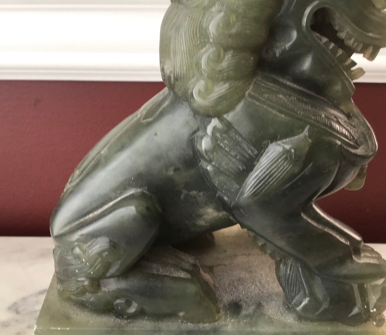 jade foo dog statues