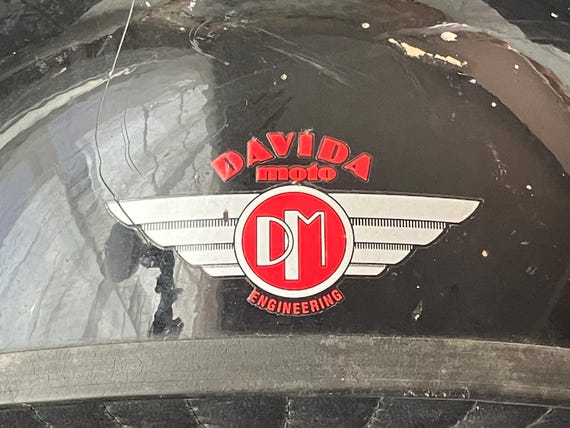 DAVIDA Classicヘルメット ブラック Made in England DAVIDA Moto Jet Black Eight Ball Motorcycle Helmet Open Face