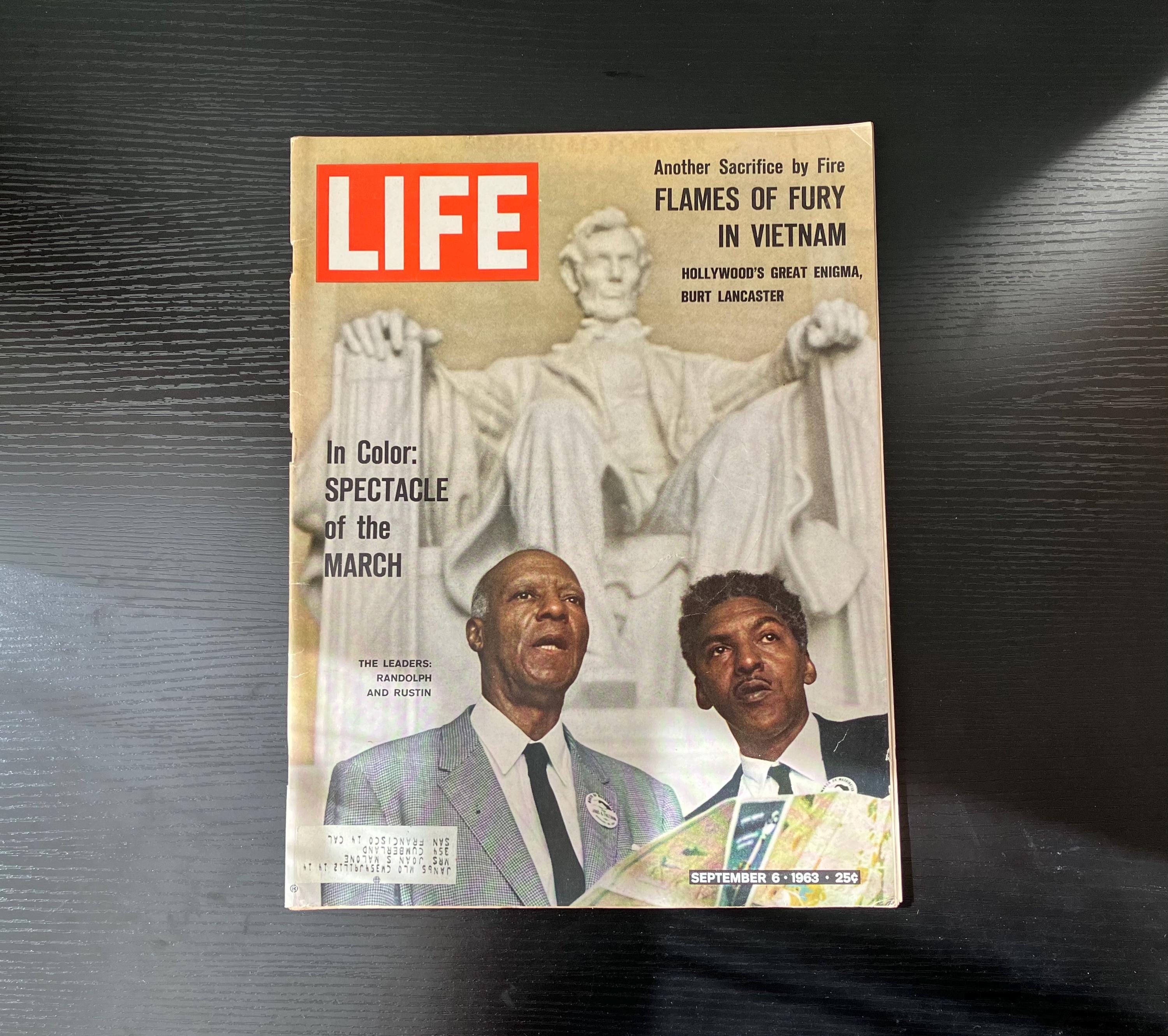 Vintage Life Magazine, September 6, 1963, Flames of Fury in