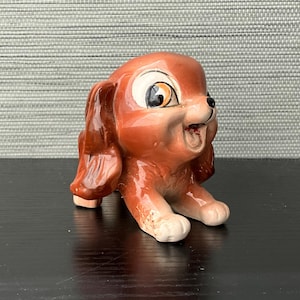 Vintage Delightful Kreiss Porcelain Cocker Spaniel Dog Figurine, 3 1/2&quot; L