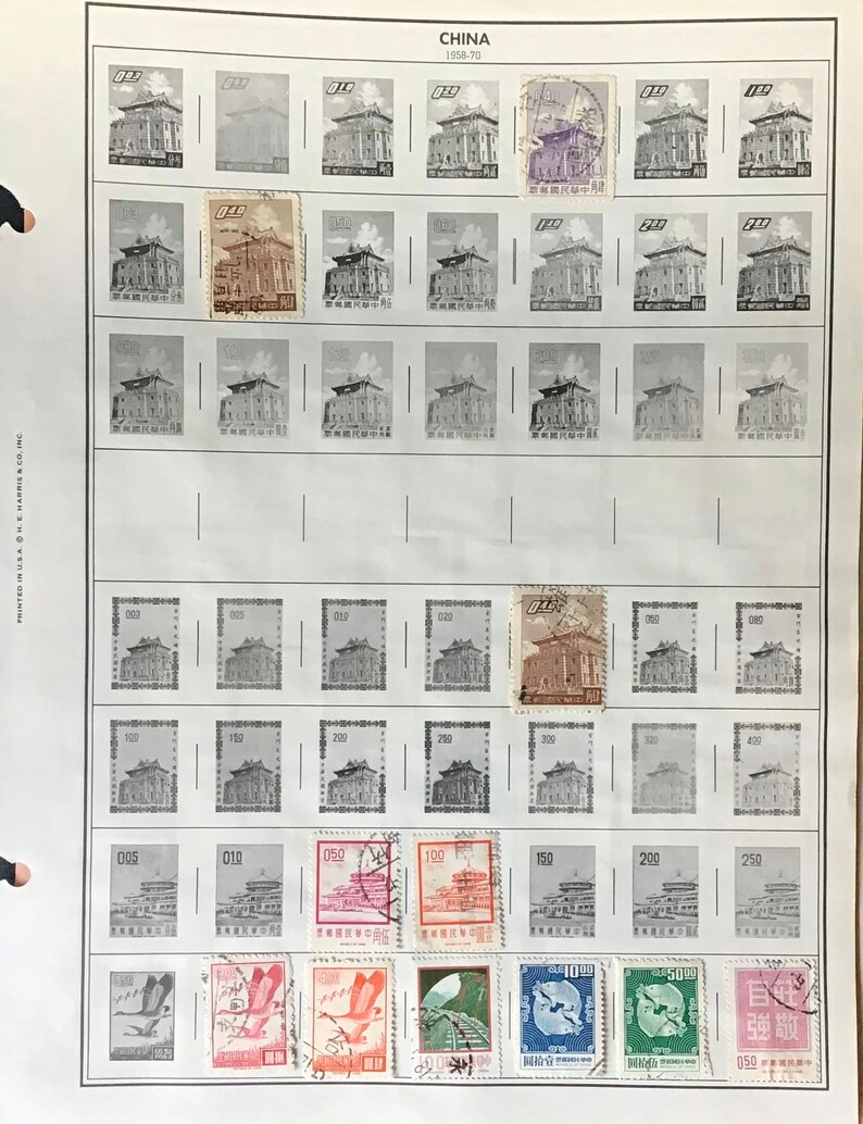 Lot of 42 Vintage Chinese Postage Stamps 1958-1970 - Etsy