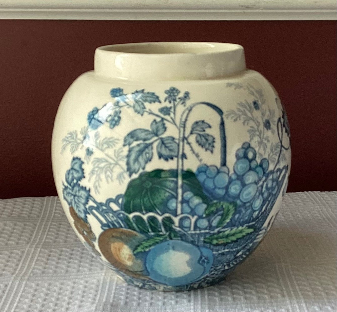 Vintage Masons Blue fruit Basket Patent Ironstone China Etsy