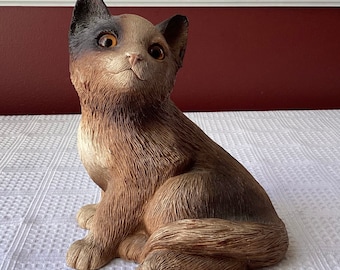 Vintage Sandicast Calico Cat & Kitten Sculpture – Susan Brue