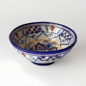 VTG Figa&#39;s Colorful Spanish Ceramic Pottery Bowl, Marked, 5” W x 2 1/8&quot; T