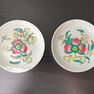 Lot Of 2 Antique Chinese Republic Period Porcelain Plates, 5 1/4&quot;, Marked